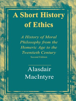 cover image of A Short History of Ethics